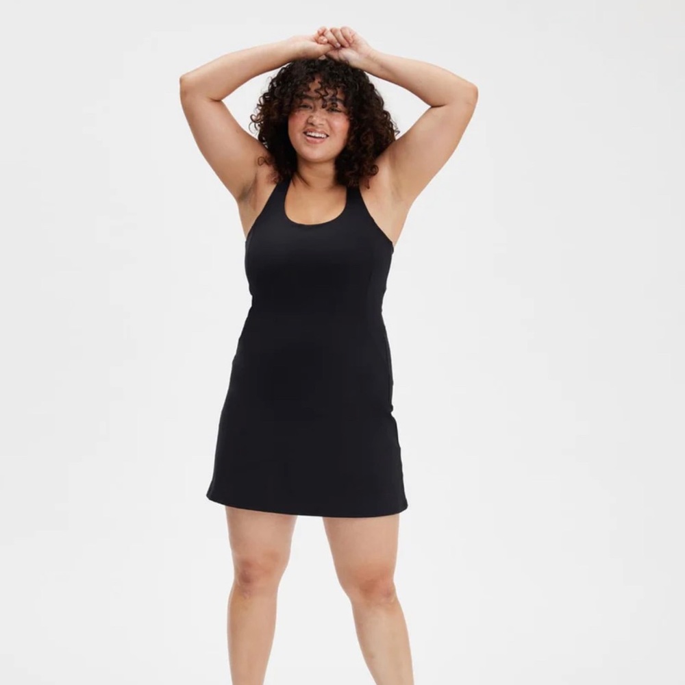 Girlfriend Collective Medium Black Paloma Racerback Dress